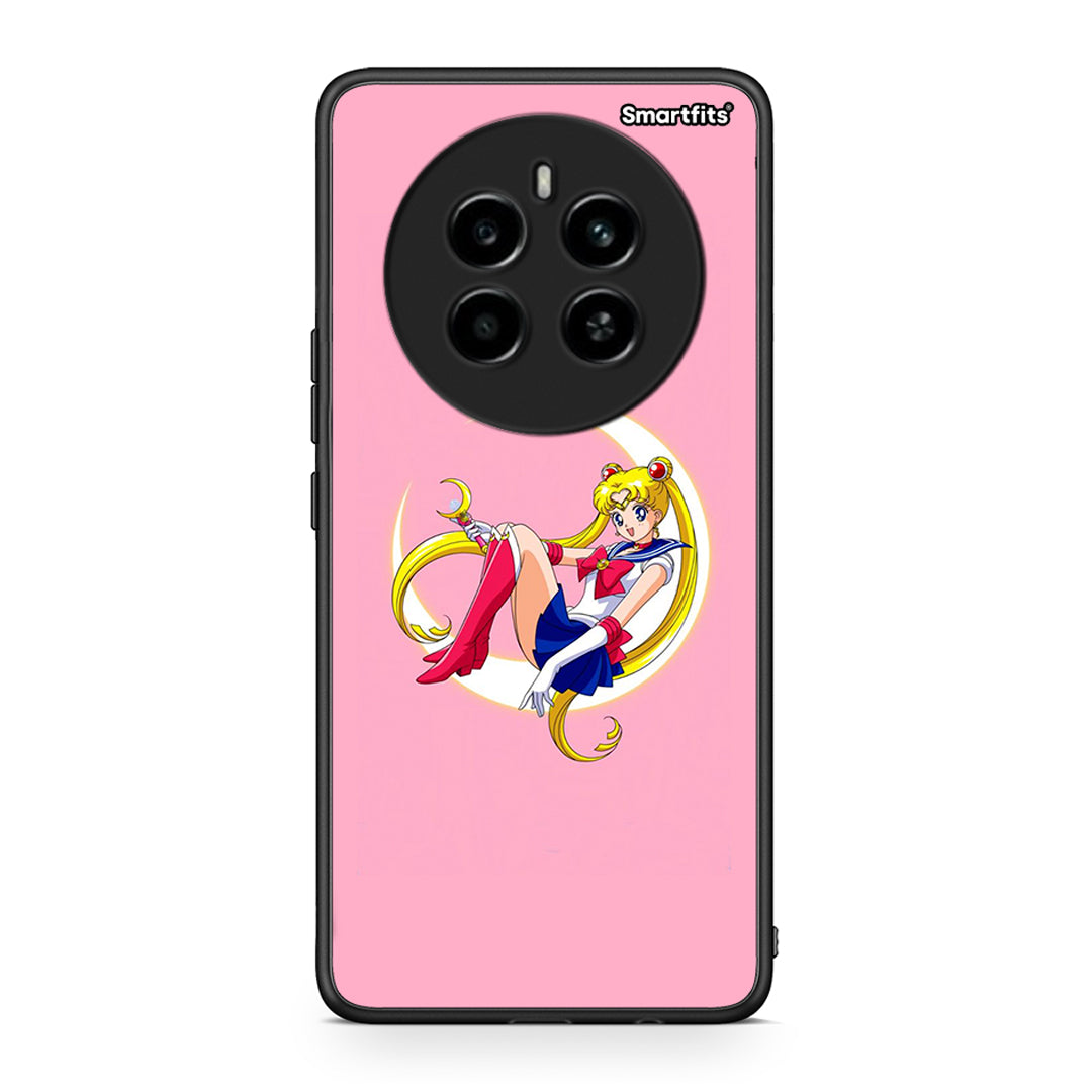 Realme 12 4G / 12+ / 13 4G Moon Girl θήκη από τη Smartfits με σχέδιο στο πίσω μέρος και μαύρο περίβλημα | Smartphone case with colorful back and black bezels by Smartfits