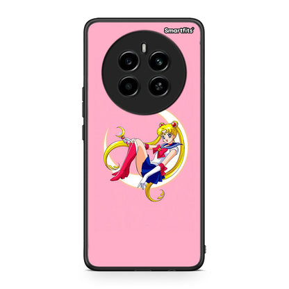 Realme 12 4G / 12+ / 13 4G Moon Girl θήκη από τη Smartfits με σχέδιο στο πίσω μέρος και μαύρο περίβλημα | Smartphone case with colorful back and black bezels by Smartfits