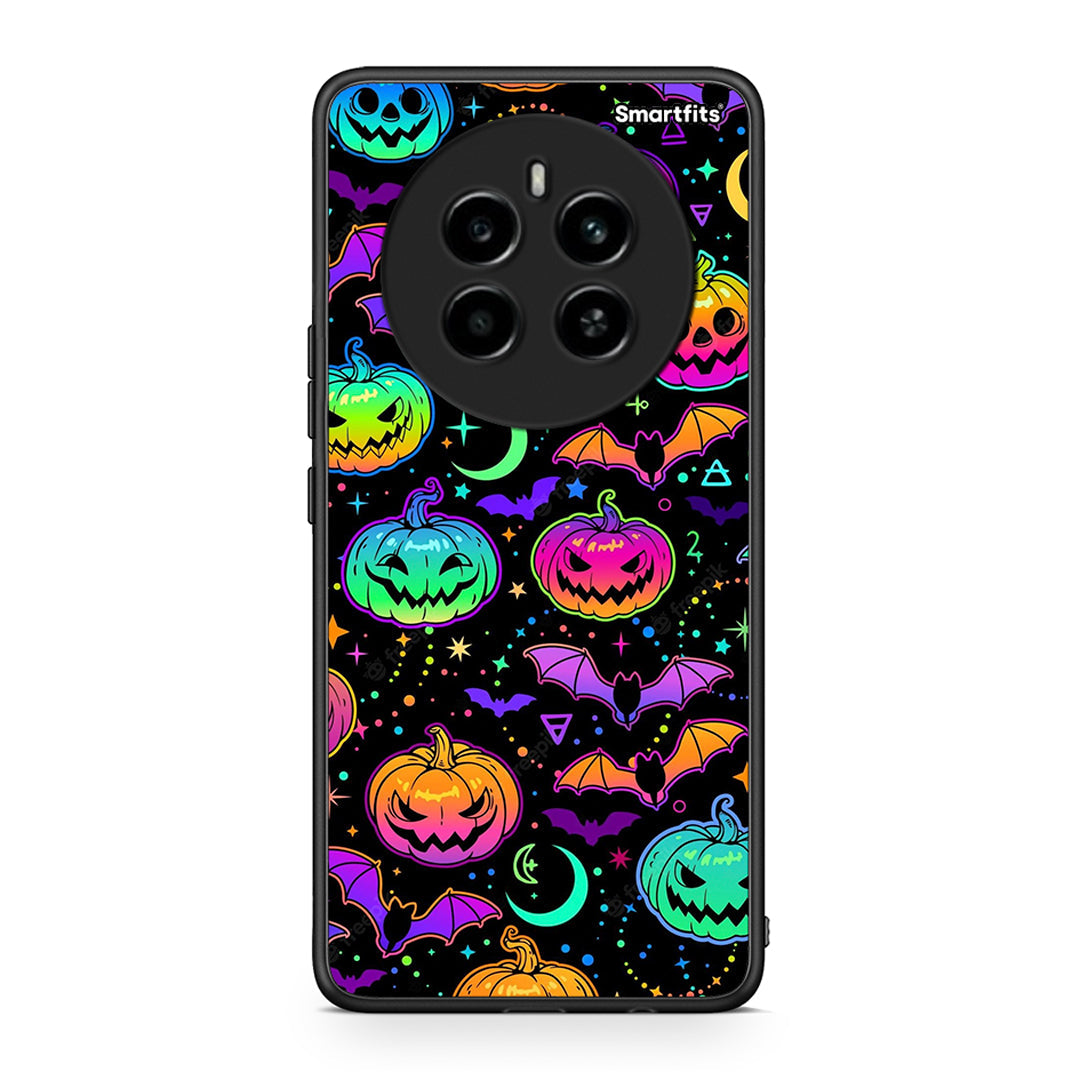Realme 12 4G / 12+ / 13 4G Neon Halloween θήκη από τη Smartfits με σχέδιο στο πίσω μέρος και μαύρο περίβλημα | Smartphone case with colorful back and black bezels by Smartfits