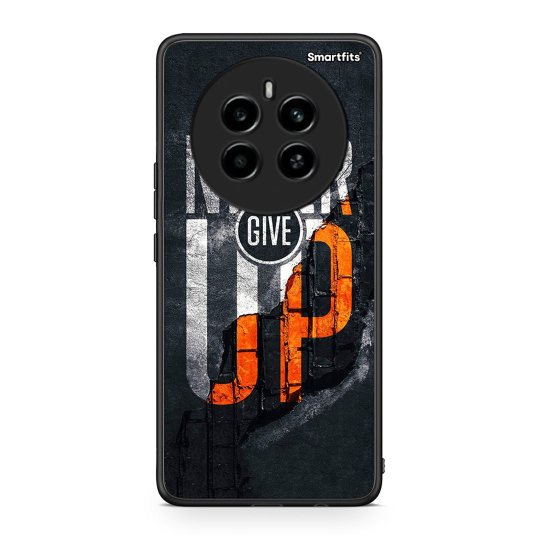 Realme 12 4G / 12+ / 13 4G Never Give Up Θήκη Αγίου Βαλεντίνου από τη Smartfits με σχέδιο στο πίσω μέρος και μαύρο περίβλημα | Smartphone case with colorful back and black bezels by Smartfits