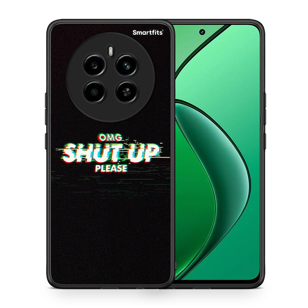 Θήκη Realme 12 4G / 12+ / 13 4G OMG ShutUp από τη Smartfits με σχέδιο στο πίσω μέρος και μαύρο περίβλημα | Realme 12 4G / 12+ / 13 4G OMG ShutUp case with colorful back and black bezels