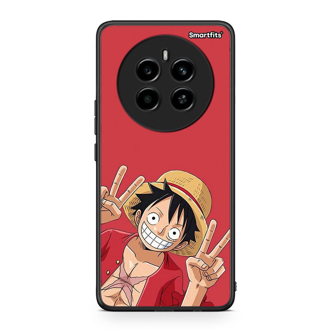 Realme 12 4G / 12+ / 13 4G Pirate Luffy Θήκη από τη Smartfits με σχέδιο στο πίσω μέρος και μαύρο περίβλημα | Smartphone case with colorful back and black bezels by Smartfits