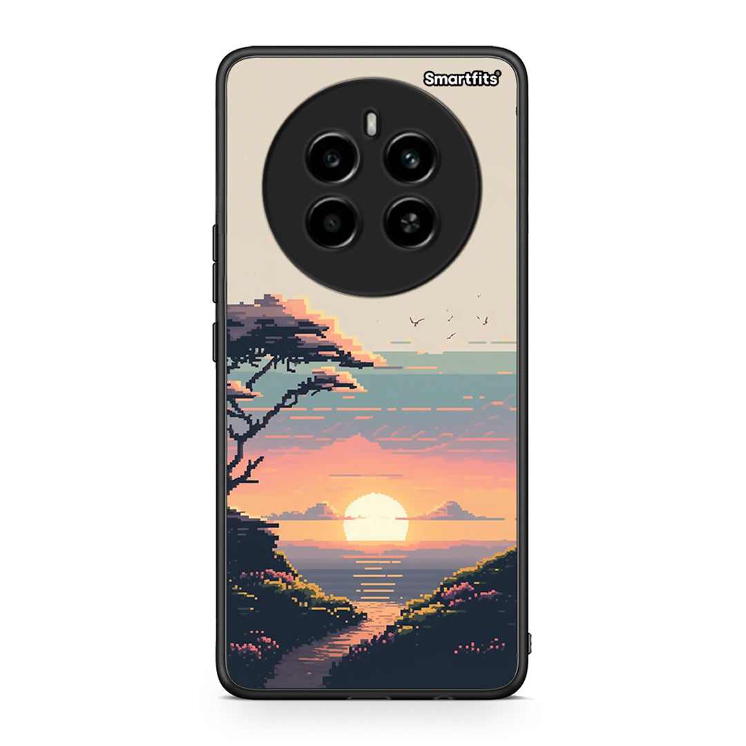 Realme 12 4G / 12+ / 13 4G Pixel Sunset Θήκη από τη Smartfits με σχέδιο στο πίσω μέρος και μαύρο περίβλημα | Smartphone case with colorful back and black bezels by Smartfits