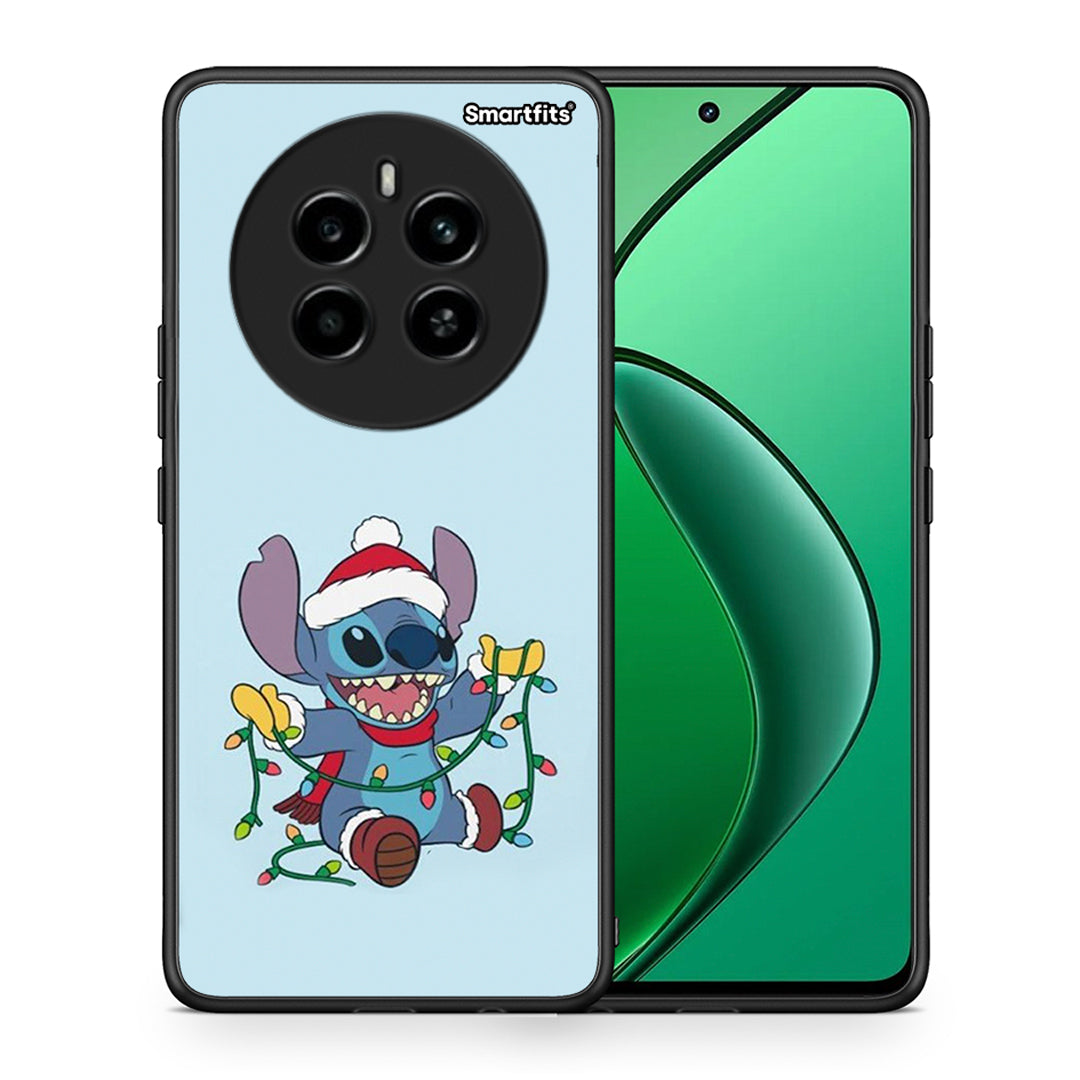 Θήκη Realme 12 4G / 12+ / 13 4G Santa Stich από τη Smartfits με σχέδιο στο πίσω μέρος και μαύρο περίβλημα | Realme 12 4G / 12+ / 13 4G Santa Stich case with colorful back and black bezels