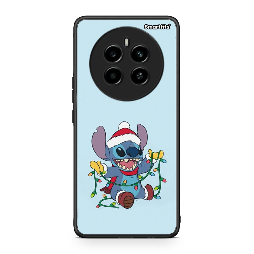 Realme 12 4G / 12+ / 13 4G Santa Stich θήκη από τη Smartfits με σχέδιο στο πίσω μέρος και μαύρο περίβλημα | Smartphone case with colorful back and black bezels by Smartfits