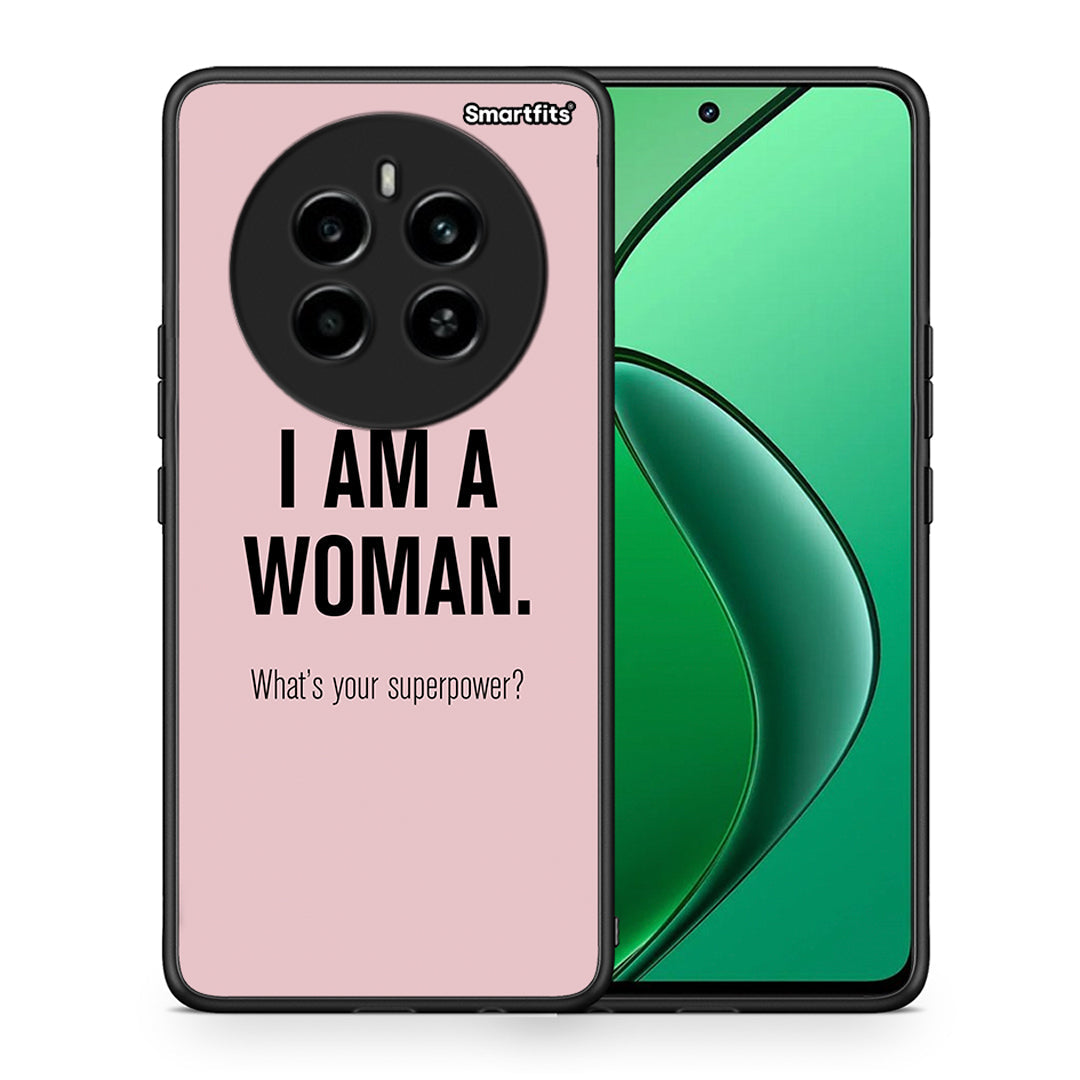 Θήκη Realme 12 4G / 12+ / 13 4G Superpower Woman από τη Smartfits με σχέδιο στο πίσω μέρος και μαύρο περίβλημα | Realme 12 4G / 12+ / 13 4G Superpower Woman case with colorful back and black bezels