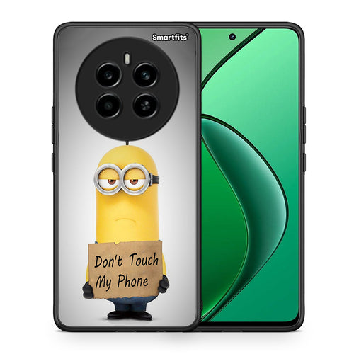Θήκη Realme 12 4G / 12+ / 13 4G Minion Text από τη Smartfits με σχέδιο στο πίσω μέρος και μαύρο περίβλημα | Realme 12 4G / 12+ / 13 4G Minion Text case with colorful back and black bezels