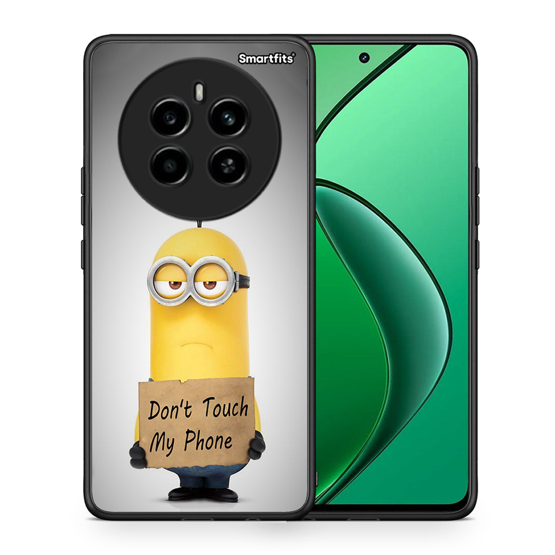 Θήκη Realme 12 4G / 12+ / 13 4G Minion Text από τη Smartfits με σχέδιο στο πίσω μέρος και μαύρο περίβλημα | Realme 12 4G / 12+ / 13 4G Minion Text case with colorful back and black bezels