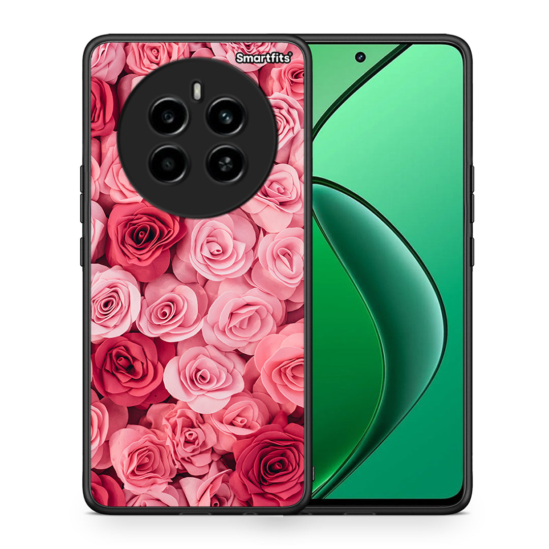 Θήκη Realme 12 4G / 12+ / 13 4G RoseGarden Valentine από τη Smartfits με σχέδιο στο πίσω μέρος και μαύρο περίβλημα | Realme 12 4G / 12+ / 13 4G RoseGarden Valentine case with colorful back and black bezels