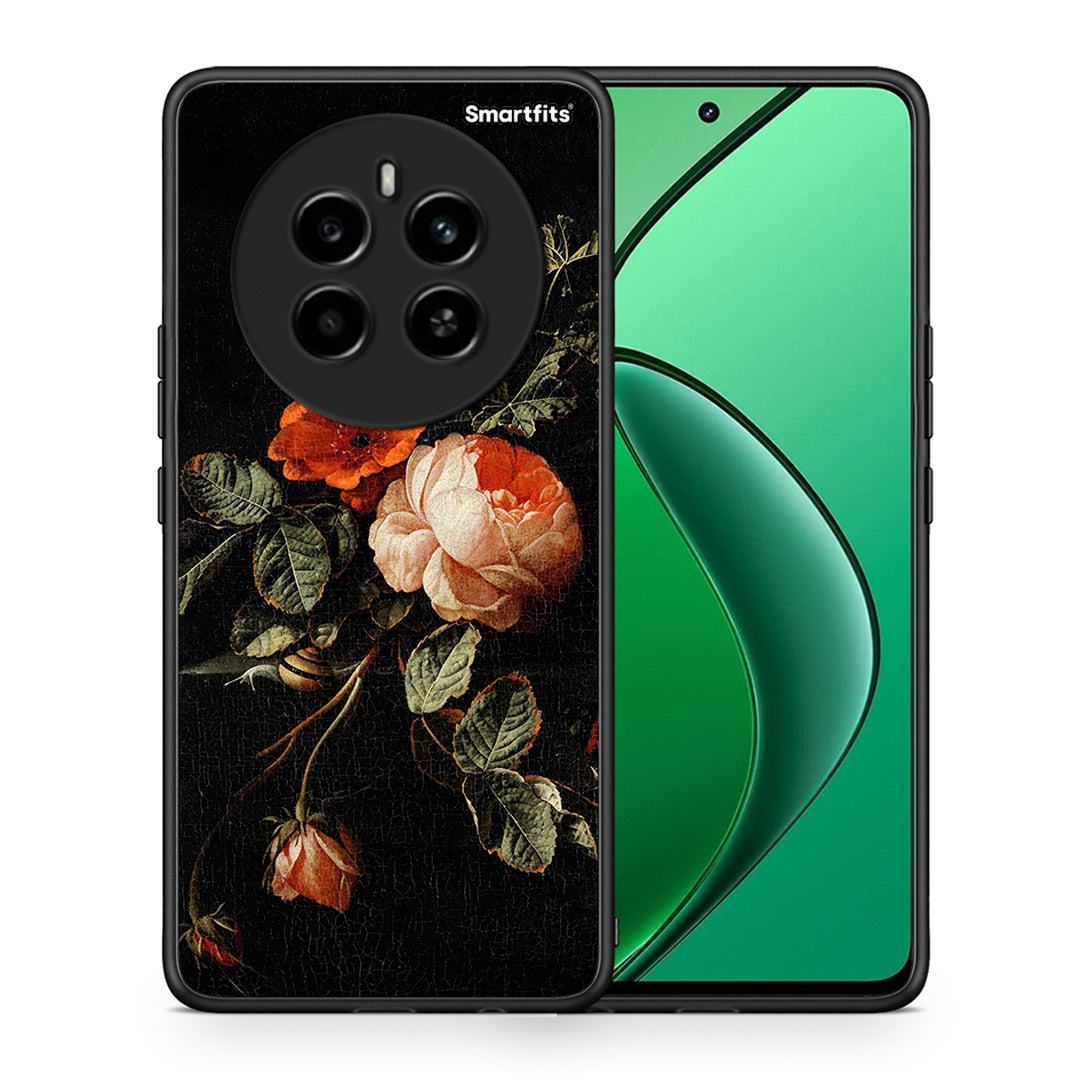 Θήκη Realme 12 4G / 12+ / 13 4G Vintage Roses από τη Smartfits με σχέδιο στο πίσω μέρος και μαύρο περίβλημα | Realme 12 4G / 12+ / 13 4G Vintage Roses case with colorful back and black bezels