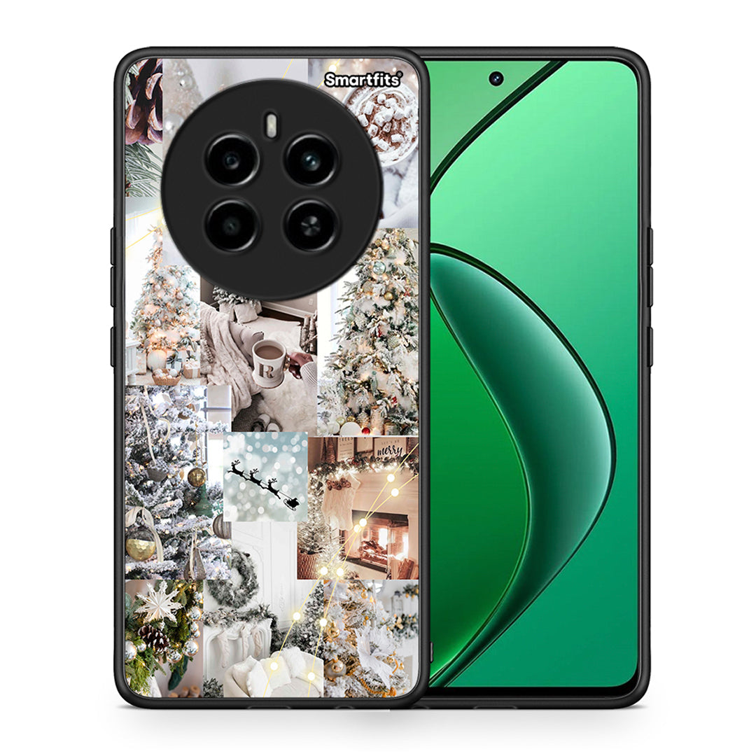 Θήκη Realme 12 4G / 12+ / 13 4G White Christmas από τη Smartfits με σχέδιο στο πίσω μέρος και μαύρο περίβλημα | Realme 12 4G / 12+ / 13 4G White Christmas case with colorful back and black bezels