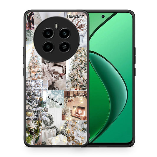 Θήκη Realme 12 4G / 12+ / 13 4G White Christmas από τη Smartfits με σχέδιο στο πίσω μέρος και μαύρο περίβλημα | Realme 12 4G / 12+ / 13 4G White Christmas case with colorful back and black bezels