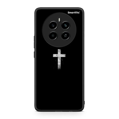 Realme 12 4G / 12+ / 13 4G White Cross θήκη από τη Smartfits με σχέδιο στο πίσω μέρος και μαύρο περίβλημα | Smartphone case with colorful back and black bezels by Smartfits