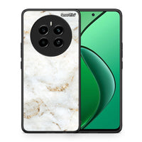 Thumbnail for Θήκη Realme 12 4G / 12+ / 13 4G White Gold Marble από τη Smartfits με σχέδιο στο πίσω μέρος και μαύρο περίβλημα | Realme 12 4G / 12+ / 13 4G White Gold Marble case with colorful back and black bezels