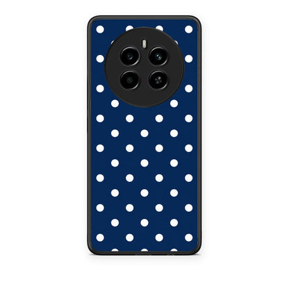 Θήκη Realme 12 4G / 12+ / 13 4G White Small Polka Dots on Navy από τη Smartfits με σχέδιο στο πίσω μέρος και μαύρο περίβλημα | Realme 12 4G / 12+ / 13 4G White Small Polka Dots on Navy case with colorful back and black bezels