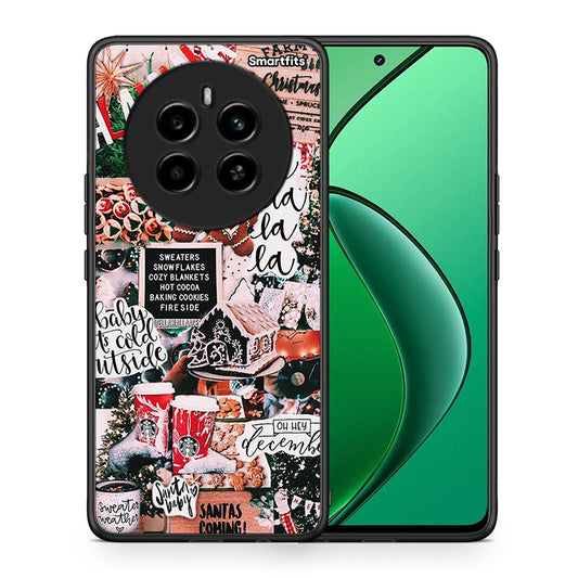 Θήκη Realme 12 4G / 12+ / 13 4G Xmas Habbits από τη Smartfits με σχέδιο στο πίσω μέρος και μαύρο περίβλημα | Realme 12 4G / 12+ / 13 4G Xmas Habbits case with colorful back and black bezels