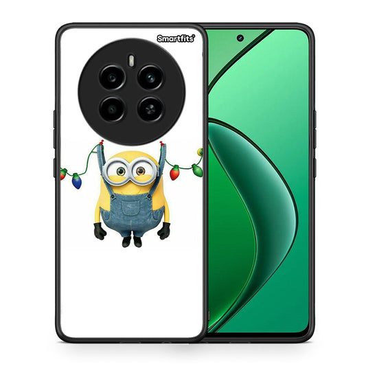 Θήκη Realme 12 4G / 12+ / 13 4G Xmas Minion Lights από τη Smartfits με σχέδιο στο πίσω μέρος και μαύρο περίβλημα | Realme 12 4G / 12+ / 13 4G Xmas Minion Lights case with colorful back and black bezels