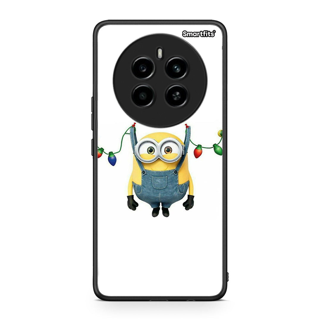 Realme 12 4G / 12+ / 13 4G Xmas Minion Lights θήκη από τη Smartfits με σχέδιο στο πίσω μέρος και μαύρο περίβλημα | Smartphone case with colorful back and black bezels by Smartfits