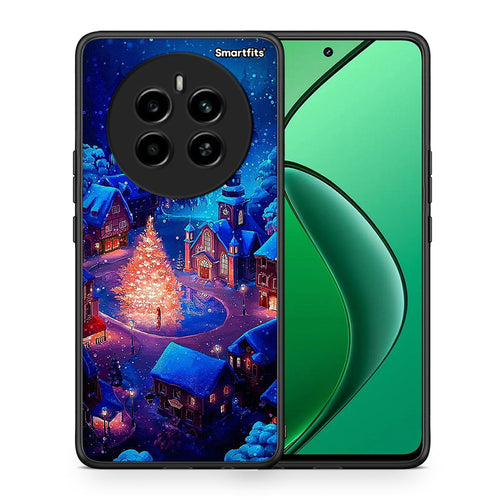 Θήκη Realme 12 4G / 12+ / 13 4G Xmas Village από τη Smartfits με σχέδιο στο πίσω μέρος και μαύρο περίβλημα | Realme 12 4G / 12+ / 13 4G Xmas Village case with colorful back and black bezels
