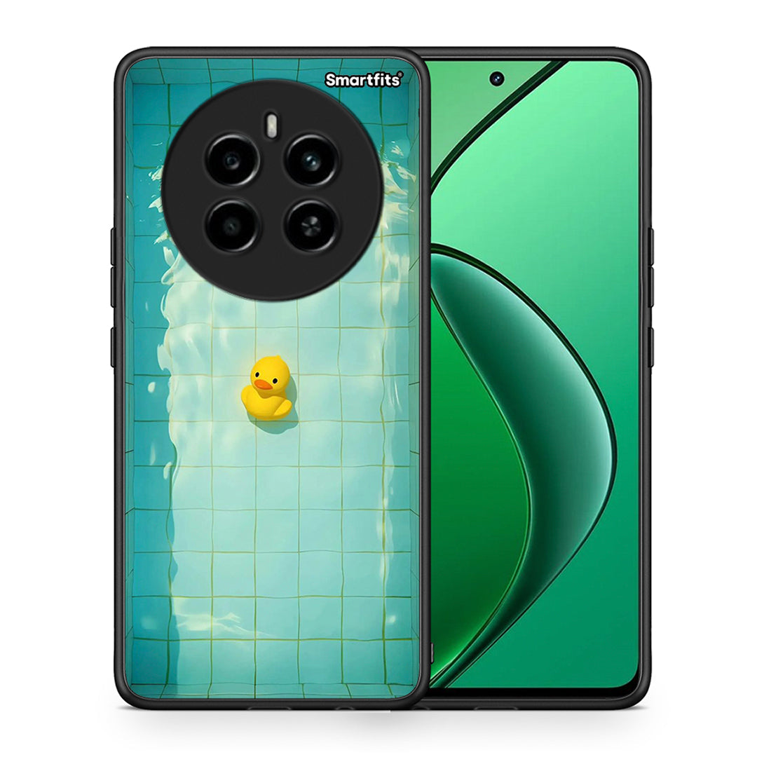 Θήκη Realme 12 4G / 12+ / 13 4G Yellow Duck από τη Smartfits με σχέδιο στο πίσω μέρος και μαύρο περίβλημα | Realme 12 4G / 12+ / 13 4G Yellow Duck case with colorful back and black bezels