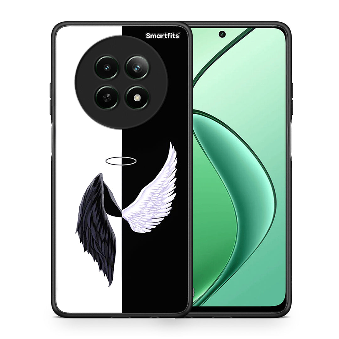 Θήκη Realme 12 5G Angels Demons από τη Smartfits με σχέδιο στο πίσω μέρος και μαύρο περίβλημα | Realme 12 5G Angels Demons case with colorful back and black bezels