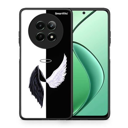 Θήκη Realme 12 5G Angels Demons από τη Smartfits με σχέδιο στο πίσω μέρος και μαύρο περίβλημα | Realme 12 5G Angels Demons case with colorful back and black bezels