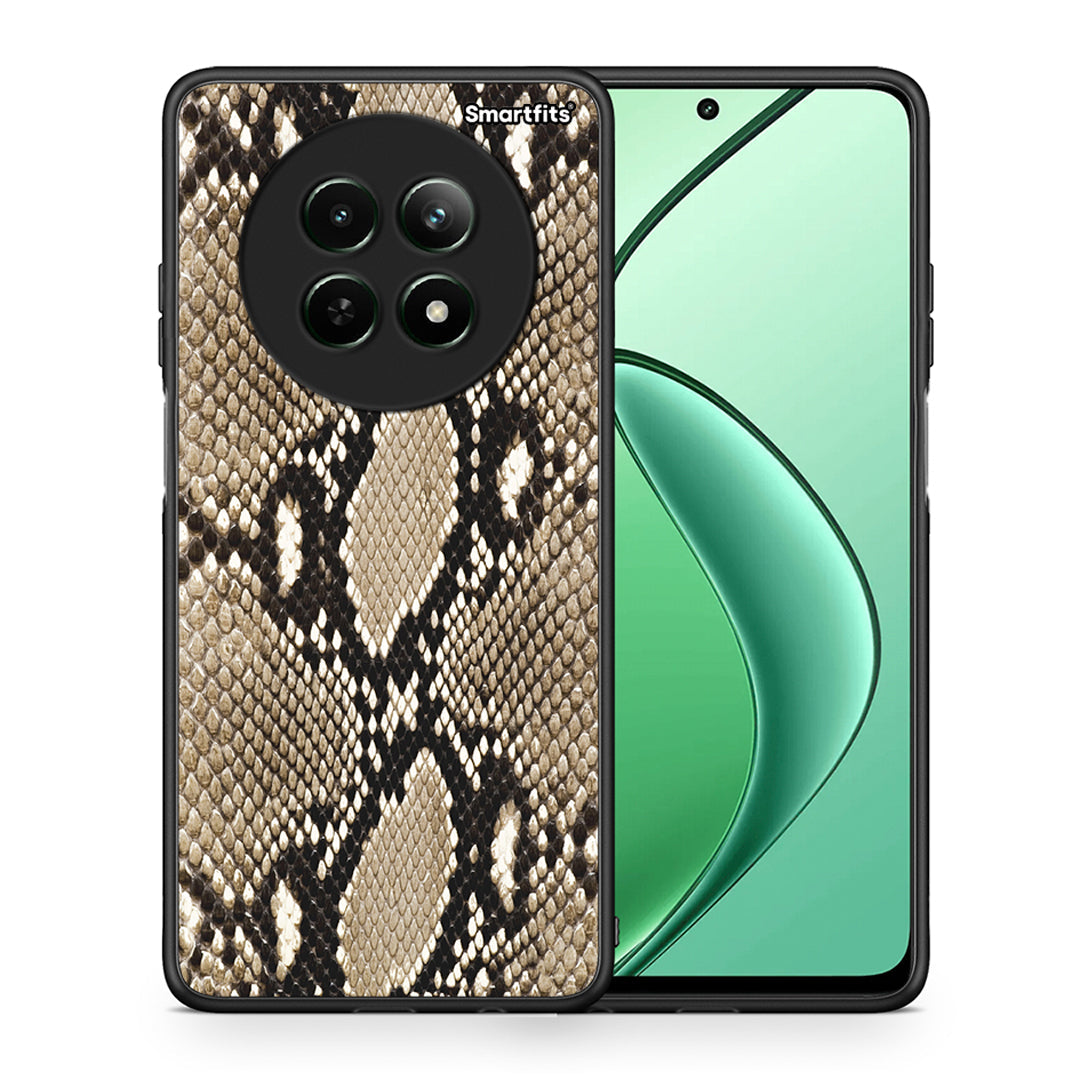 Θήκη Realme 12 5G Fashion Snake Animal από τη Smartfits με σχέδιο στο πίσω μέρος και μαύρο περίβλημα | Realme 12 5G Fashion Snake Animal case with colorful back and black bezels
