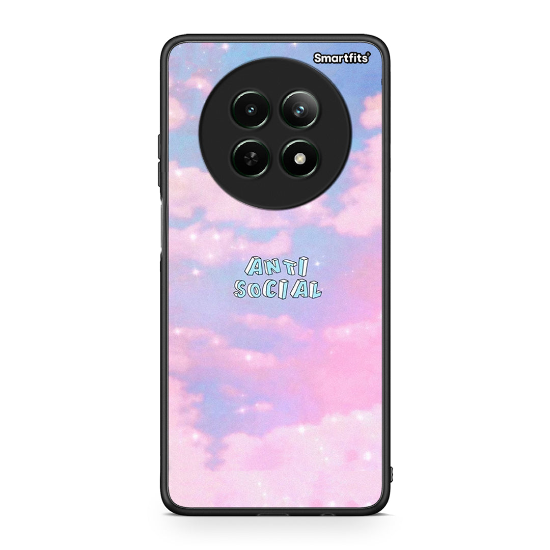 Realme 12 5G Anti Social Θήκη Αγίου Βαλεντίνου από τη Smartfits με σχέδιο στο πίσω μέρος και μαύρο περίβλημα | Smartphone case with colorful back and black bezels by Smartfits