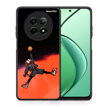 Θήκη Realme 12 5G Basketball Hero από τη Smartfits με σχέδιο στο πίσω μέρος και μαύρο περίβλημα | Realme 12 5G Basketball Hero case with colorful back and black bezels