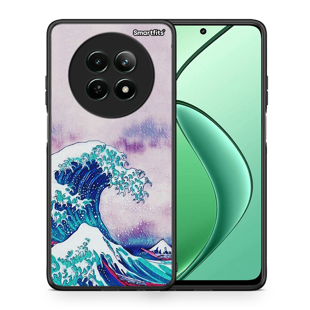 Θήκη Realme 12 5G Blue Waves από τη Smartfits με σχέδιο στο πίσω μέρος και μαύρο περίβλημα | Realme 12 5G Blue Waves case with colorful back and black bezels