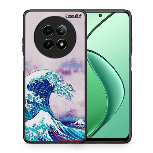 Θήκη Realme 12 5G Blue Waves από τη Smartfits με σχέδιο στο πίσω μέρος και μαύρο περίβλημα | Realme 12 5G Blue Waves case with colorful back and black bezels
