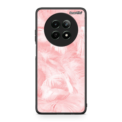 33 - Realme 12 5G Pink Feather Boho case, cover, bumper