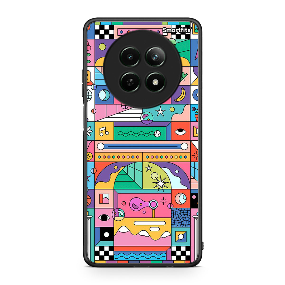 Realme 12 5G Bubbles Soap θήκη από τη Smartfits με σχέδιο στο πίσω μέρος και μαύρο περίβλημα | Smartphone case with colorful back and black bezels by Smartfits