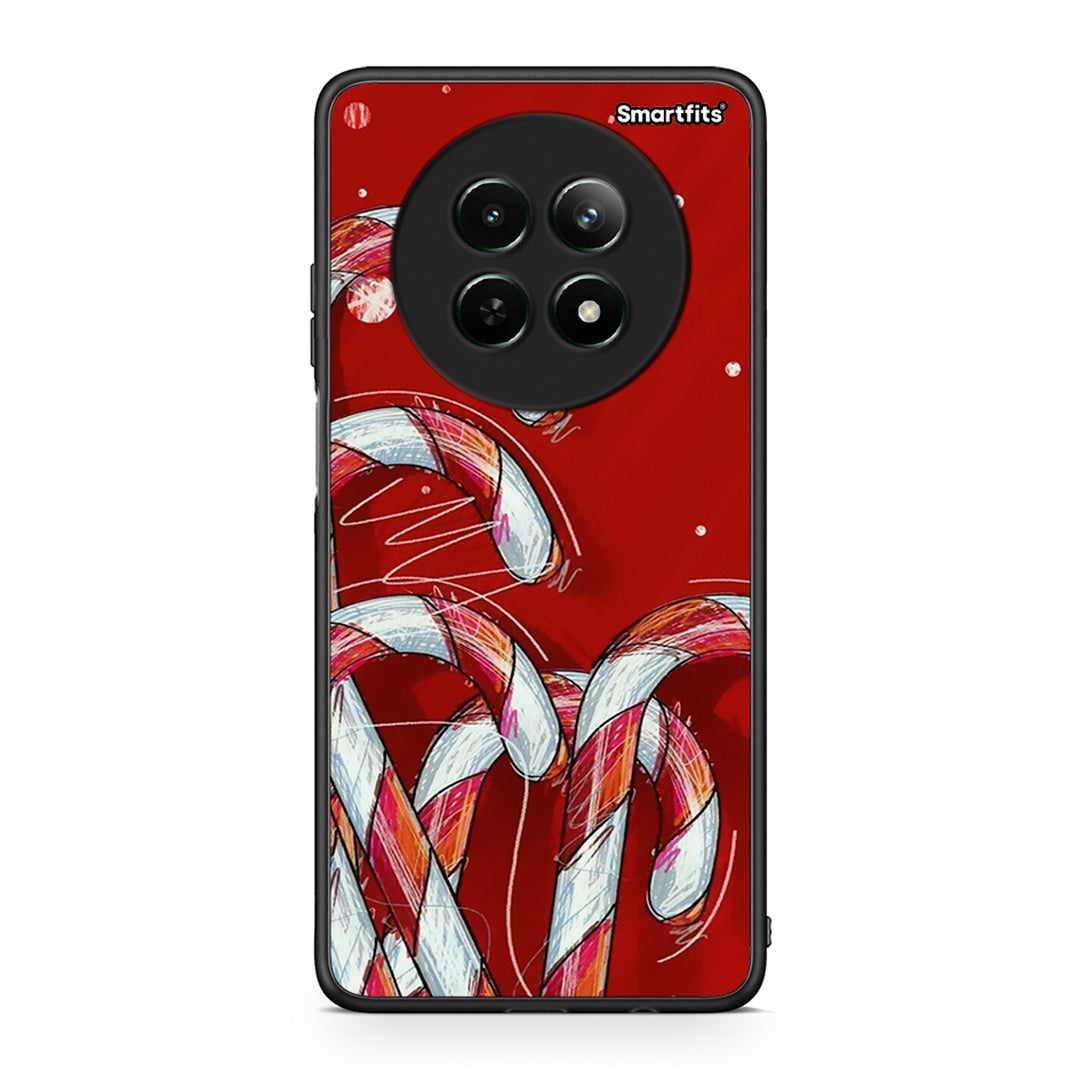 Realme 12 5G Candy Cane θήκη από τη Smartfits με σχέδιο στο πίσω μέρος και μαύρο περίβλημα | Smartphone case with colorful back and black bezels by Smartfits