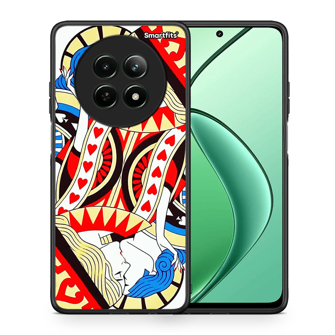 Θήκη Realme 12 5G Card Love από τη Smartfits με σχέδιο στο πίσω μέρος και μαύρο περίβλημα | Realme 12 5G Card Love case with colorful back and black bezels