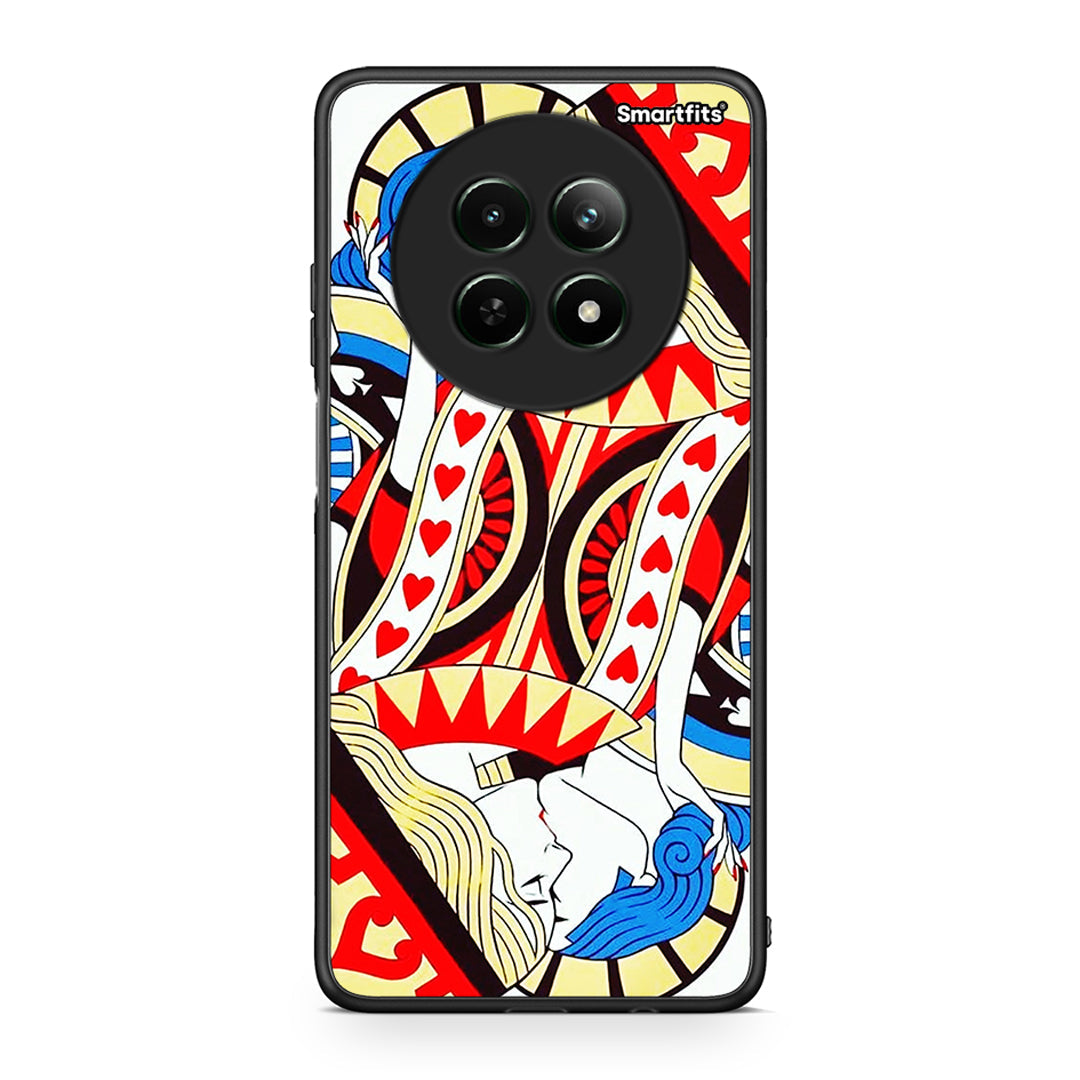 Realme 12 5G Card Love θήκη από τη Smartfits με σχέδιο στο πίσω μέρος και μαύρο περίβλημα | Smartphone case with colorful back and black bezels by Smartfits
