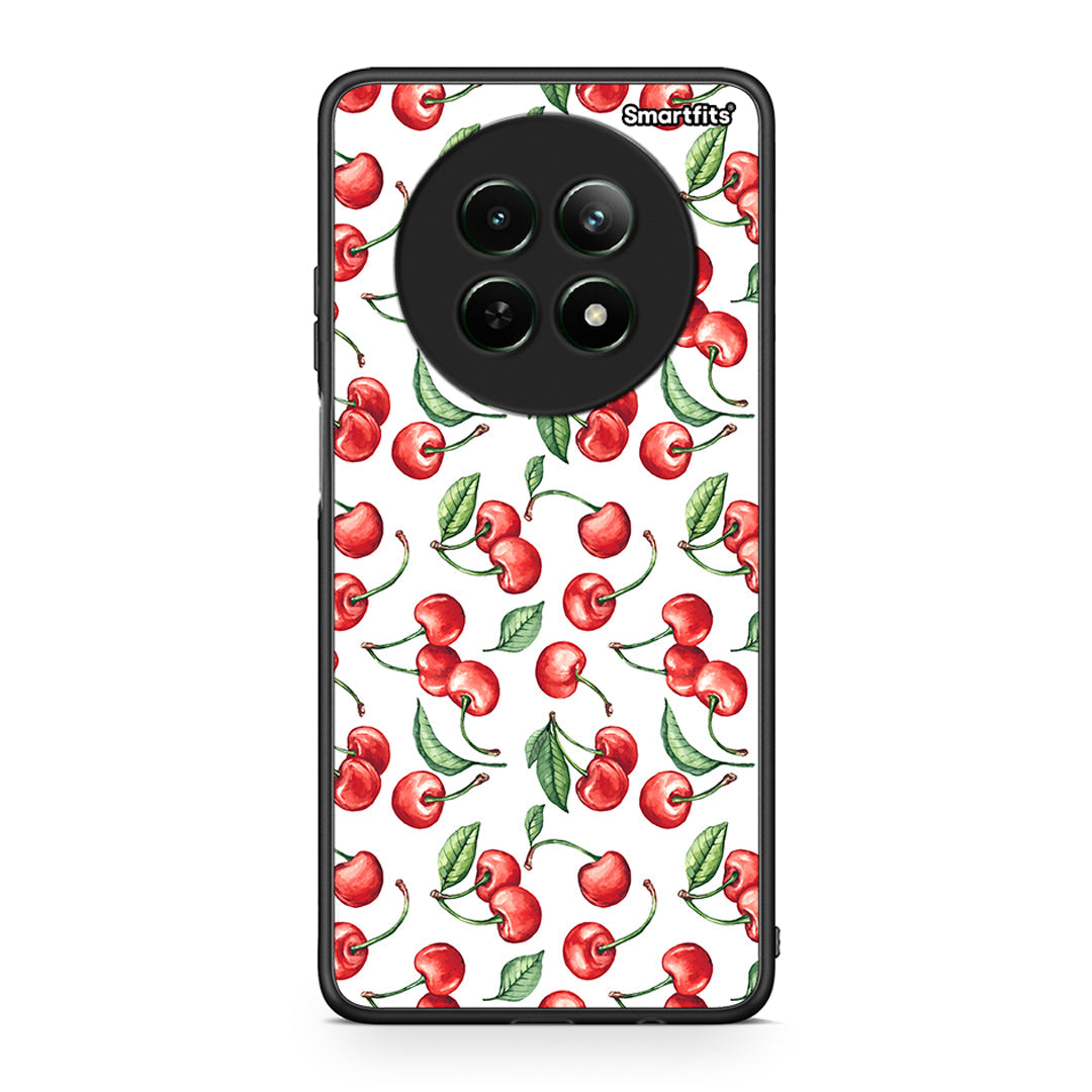 Realme 12 5G Cherry Summer θήκη από τη Smartfits με σχέδιο στο πίσω μέρος και μαύρο περίβλημα | Smartphone case with colorful back and black bezels by Smartfits