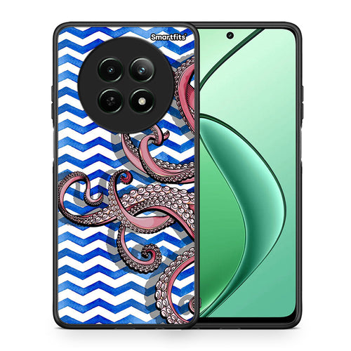Θήκη Realme 12 5G Chevron Devilfish από τη Smartfits με σχέδιο στο πίσω μέρος και μαύρο περίβλημα | Realme 12 5G Chevron Devilfish case with colorful back and black bezels