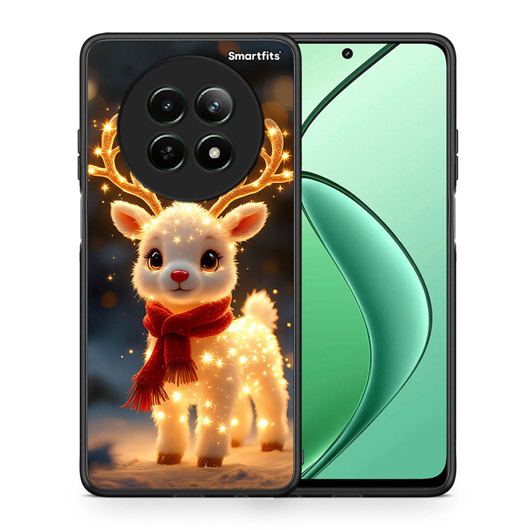Θήκη Realme 12 5G Christmas Cutie από τη Smartfits με σχέδιο στο πίσω μέρος και μαύρο περίβλημα | Realme 12 5G Christmas Cutie case with colorful back and black bezels