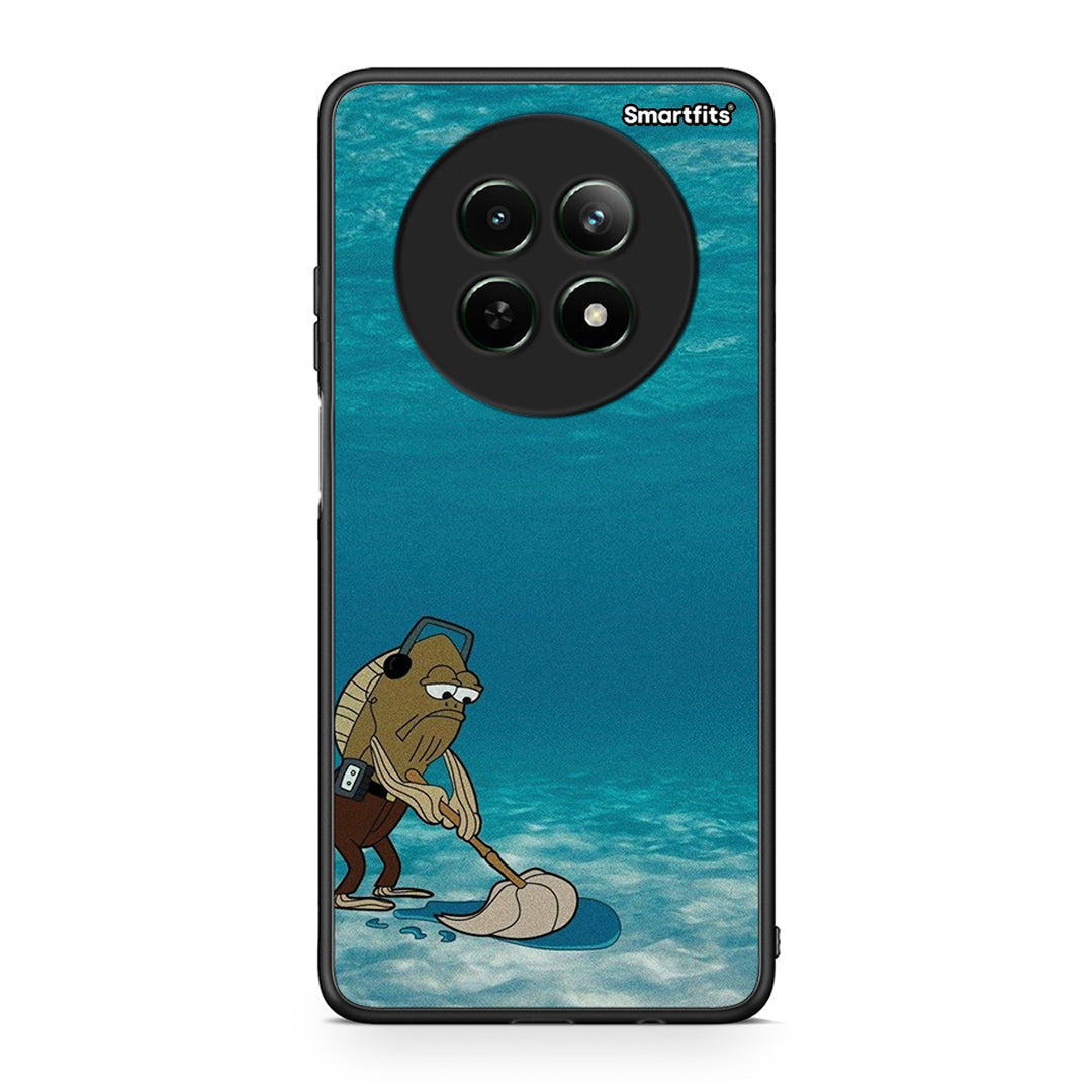 Realme 12 5G Clean The Ocean Θήκη από τη Smartfits με σχέδιο στο πίσω μέρος και μαύρο περίβλημα | Smartphone case with colorful back and black bezels by Smartfits