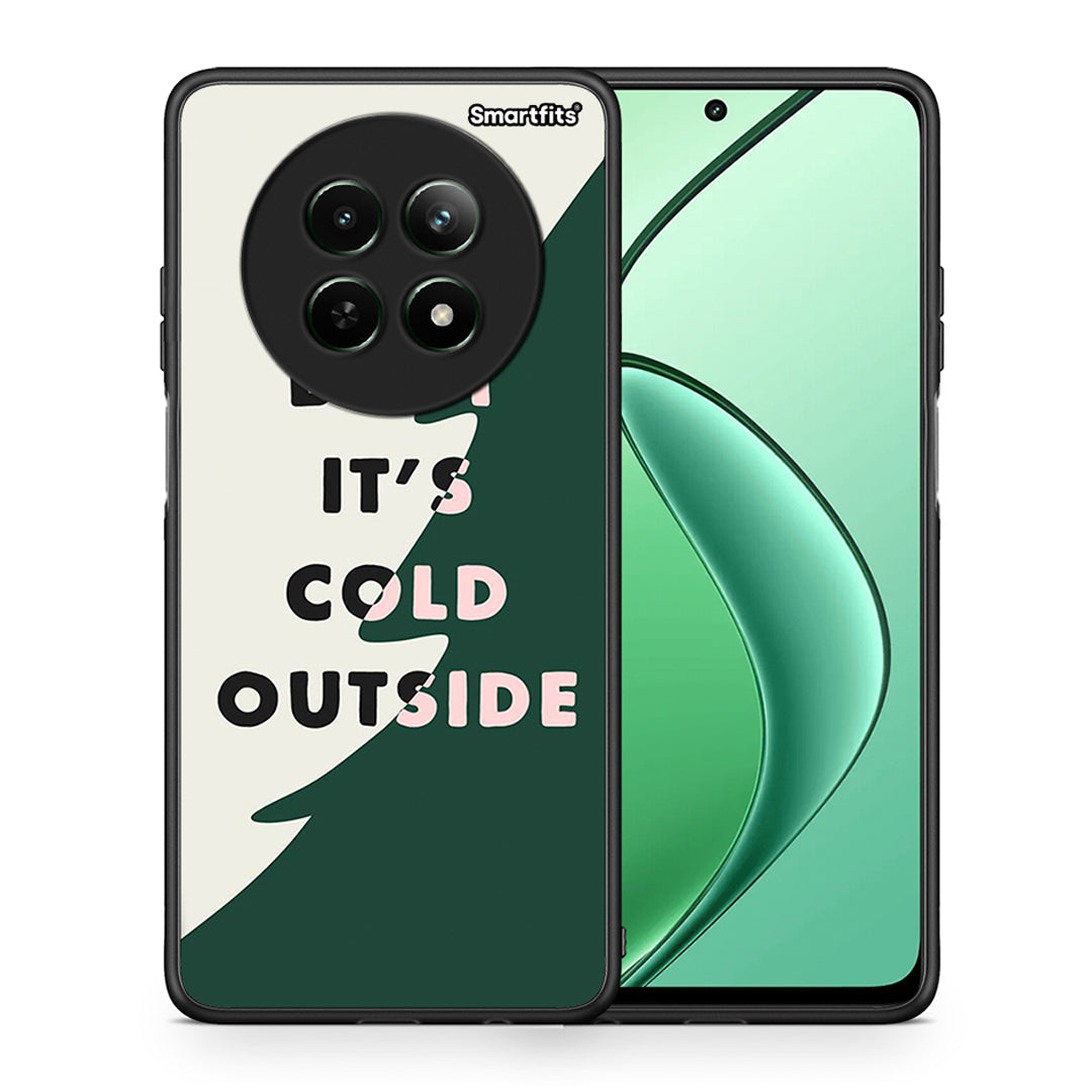 Θήκη Realme 12 5G Cold Outside από τη Smartfits με σχέδιο στο πίσω μέρος και μαύρο περίβλημα | Realme 12 5G Cold Outside case with colorful back and black bezels