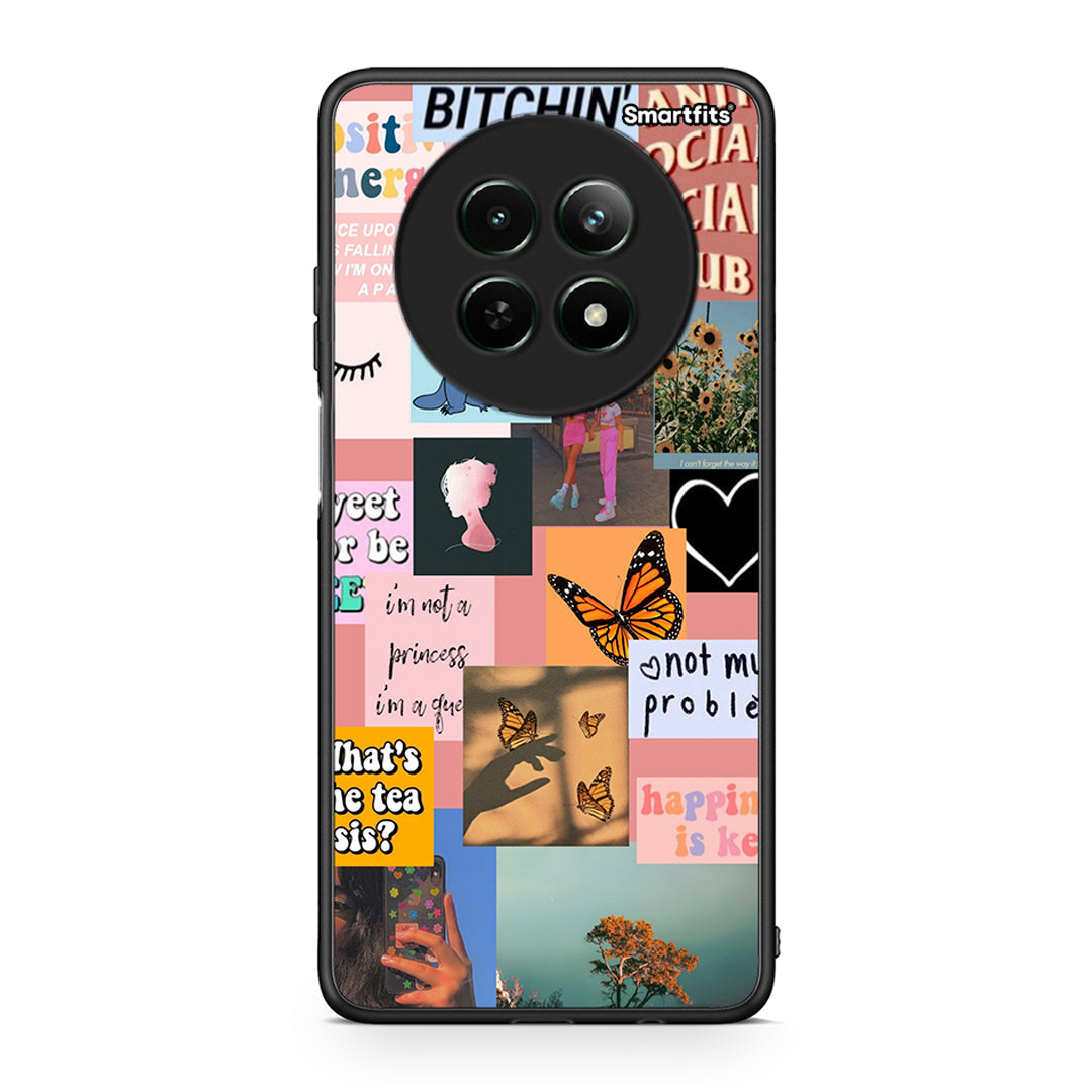 Realme 12 5G Collage Bitchin Θήκη Αγίου Βαλεντίνου από τη Smartfits με σχέδιο στο πίσω μέρος και μαύρο περίβλημα | Smartphone case with colorful back and black bezels by Smartfits