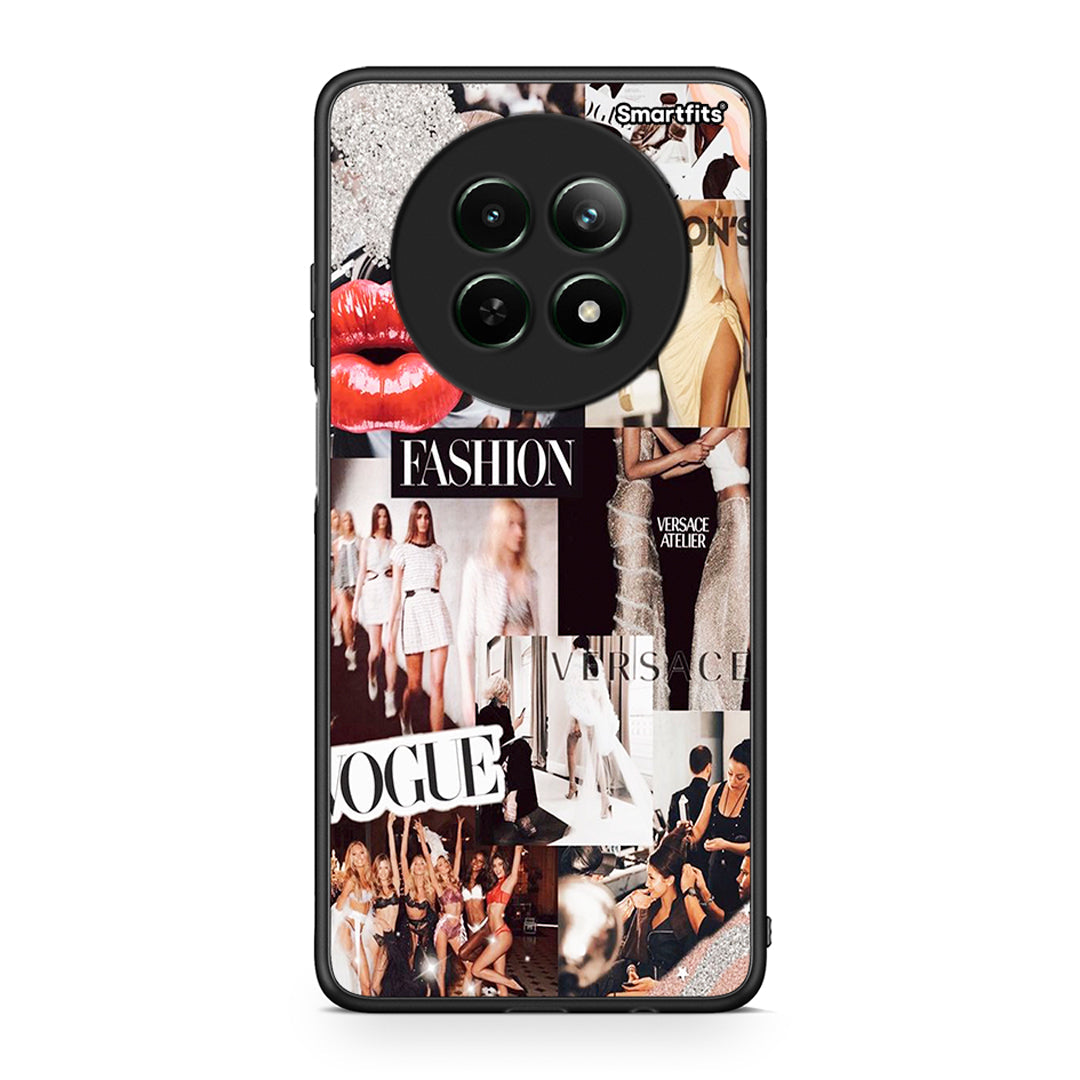 Realme 12 5G Collage Fashion Θήκη Αγίου Βαλεντίνου από τη Smartfits με σχέδιο στο πίσω μέρος και μαύρο περίβλημα | Smartphone case with colorful back and black bezels by Smartfits