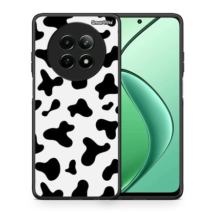 Θήκη Realme 12 5G Cow Print από τη Smartfits με σχέδιο στο πίσω μέρος και μαύρο περίβλημα | Realme 12 5G Cow Print case with colorful back and black bezels
