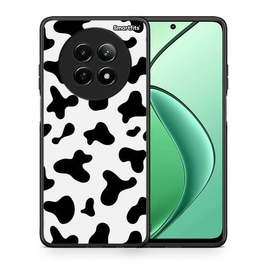 Θήκη Realme 12 5G Cow Print από τη Smartfits με σχέδιο στο πίσω μέρος και μαύρο περίβλημα | Realme 12 5G Cow Print case with colorful back and black bezels