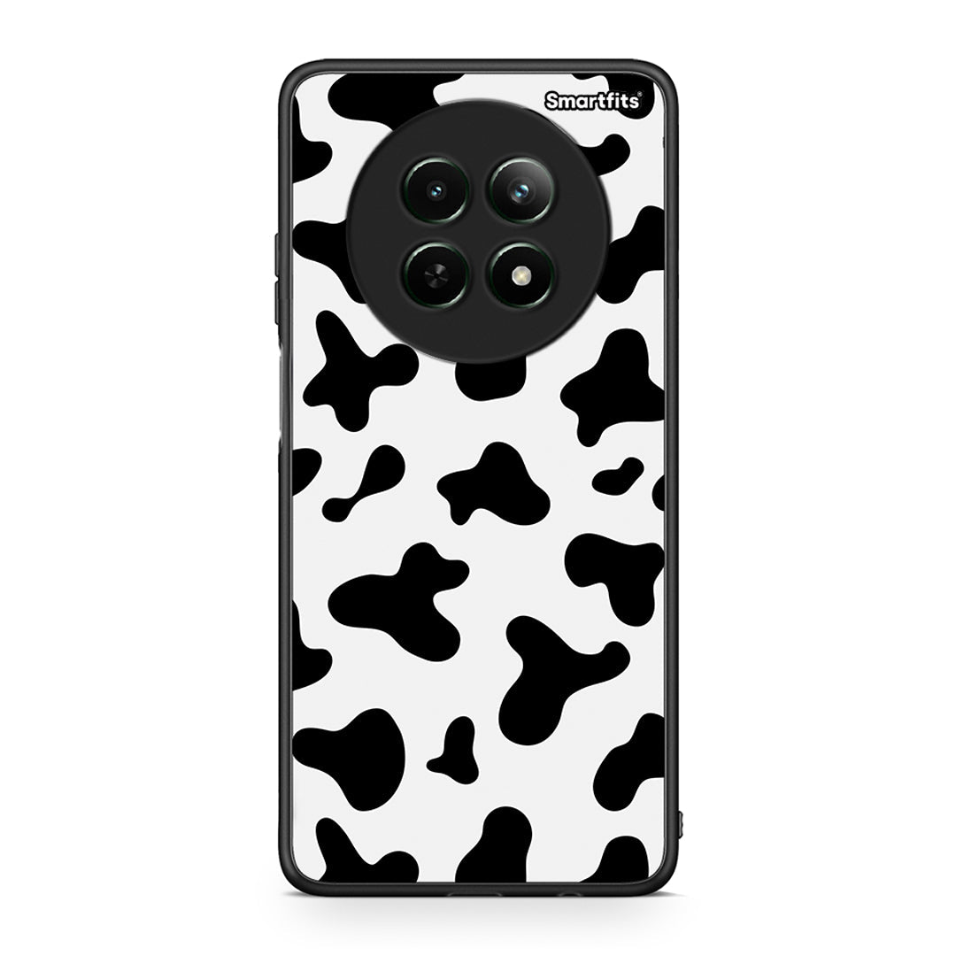 Realme 12 5G Cow Print θήκη από τη Smartfits με σχέδιο στο πίσω μέρος και μαύρο περίβλημα | Smartphone case with colorful back and black bezels by Smartfits