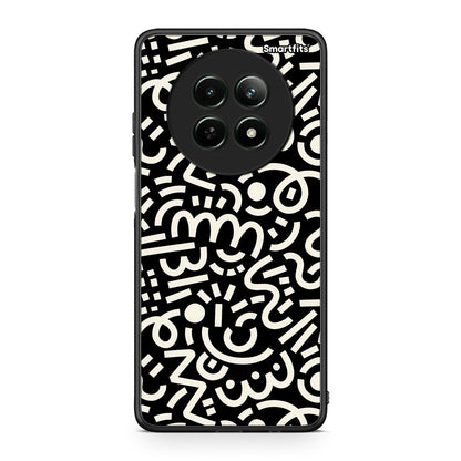 Realme 12 5G Doodle Art Θήκη από τη Smartfits με σχέδιο στο πίσω μέρος και μαύρο περίβλημα | Smartphone case with colorful back and black bezels by Smartfits