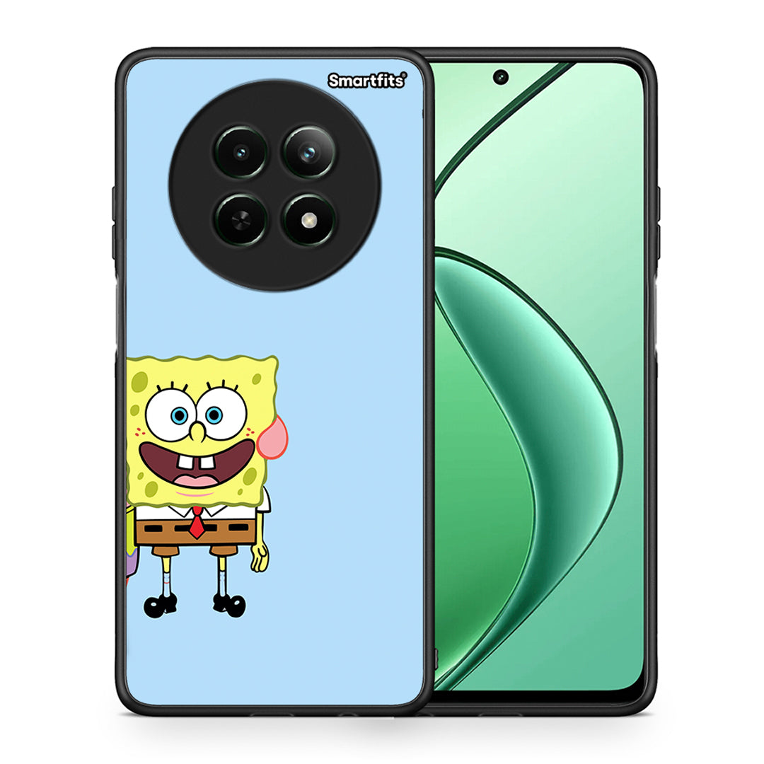 Θήκη Realme 12 5G Friends Bob από τη Smartfits με σχέδιο στο πίσω μέρος και μαύρο περίβλημα | Realme 12 5G Friends Bob case with colorful back and black bezels