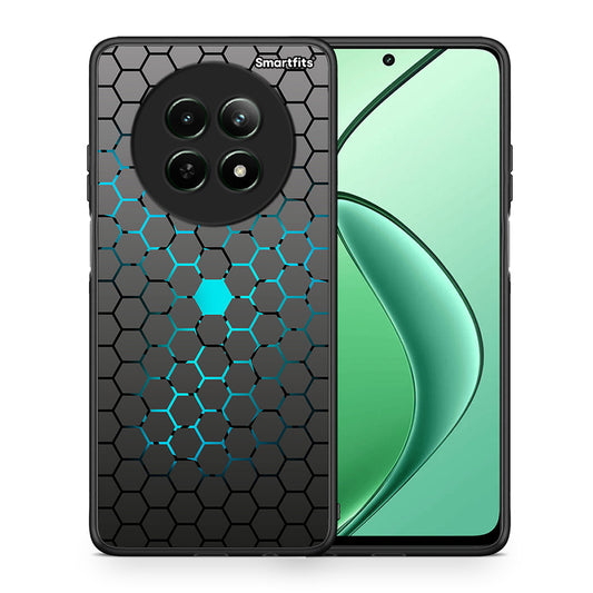 Θήκη Realme 12 5G Hexagonal Geometric από τη Smartfits με σχέδιο στο πίσω μέρος και μαύρο περίβλημα | Realme 12 5G Hexagonal Geometric case with colorful back and black bezels