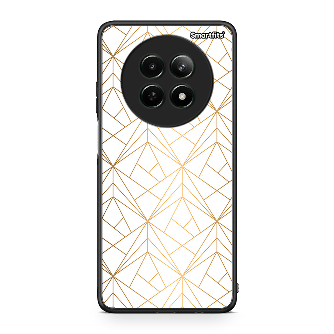 111 - Realme 12 5G Luxury White Geometric case, cover, bumper
